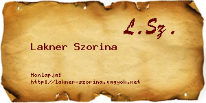 Lakner Szorina névjegykártya